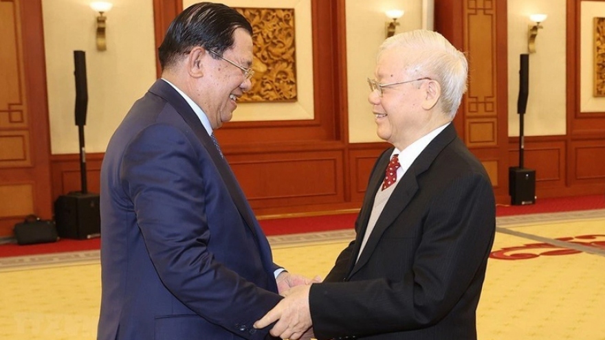 Tổng Bí thư Nguyễn Phú Trọng vun đắp di sản quý giá của quan hệ Việt Nam - Campuchia